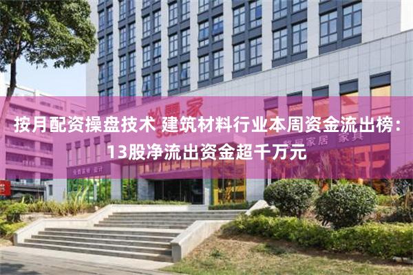 按月配资操盘技术 建筑材料行业本周资金流出榜：13股净流出资金超千万元