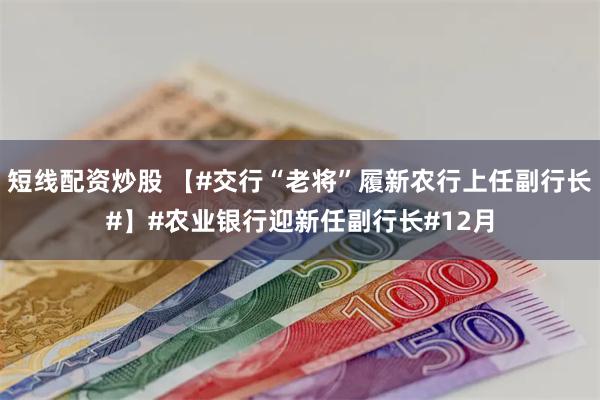 短线配资炒股 【#交行“老将”履新农行上任副行长#】#农业银行迎新任副行长#12月